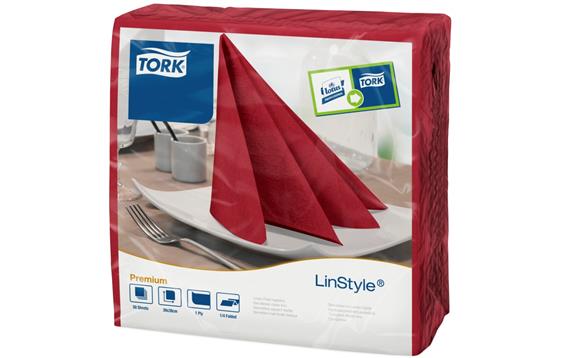 9411266 Tork 127182 Serviett TORK linstyle 39cm burgund (50) 